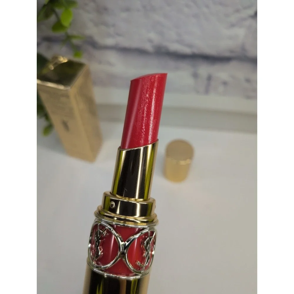NIB YSL!🥰Yves Saint Laurent 12 CORAL DOLMAN Rouge Volupté Shine Oil In Lipstick